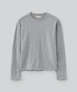 컷오프 크롭 롱 슬리브 (멜란지)