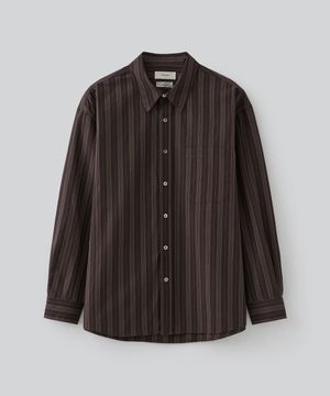 키스토 스트라이프 셔츠 (버건디)