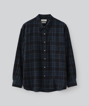 아키마 체크 셔츠 (네이비)