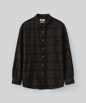 아키마 체크 셔츠 (브라운)