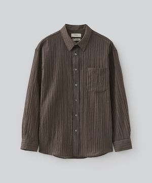 카시아 스트라이프 셔츠 (브라운)