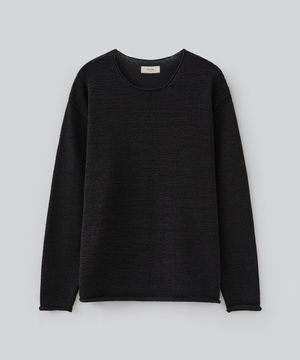 롤링 플레인 니트 (블랙)