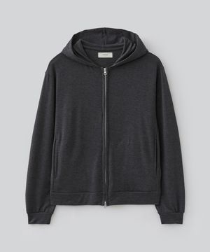 소프트 쉘 후드 집업 (차콜)