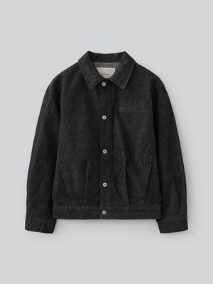 로우 신치백 데님 트러커 자켓 (블랙)