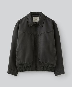 더치 빈티지 블루종 자켓 (워시드 블랙)