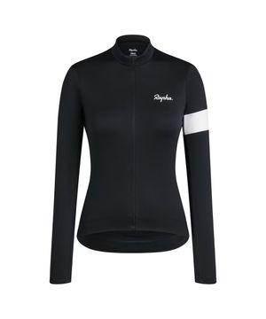 여성용 코어 써멀 롱 슬리브 져지 블랙