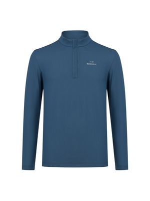 POP 에센셜 남성 긴팔 짚업 티셔츠_Grayish BLUE