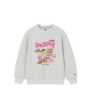 베어LEE 그래픽 맨투맨 멜란지그레이 LK2601CR14MG