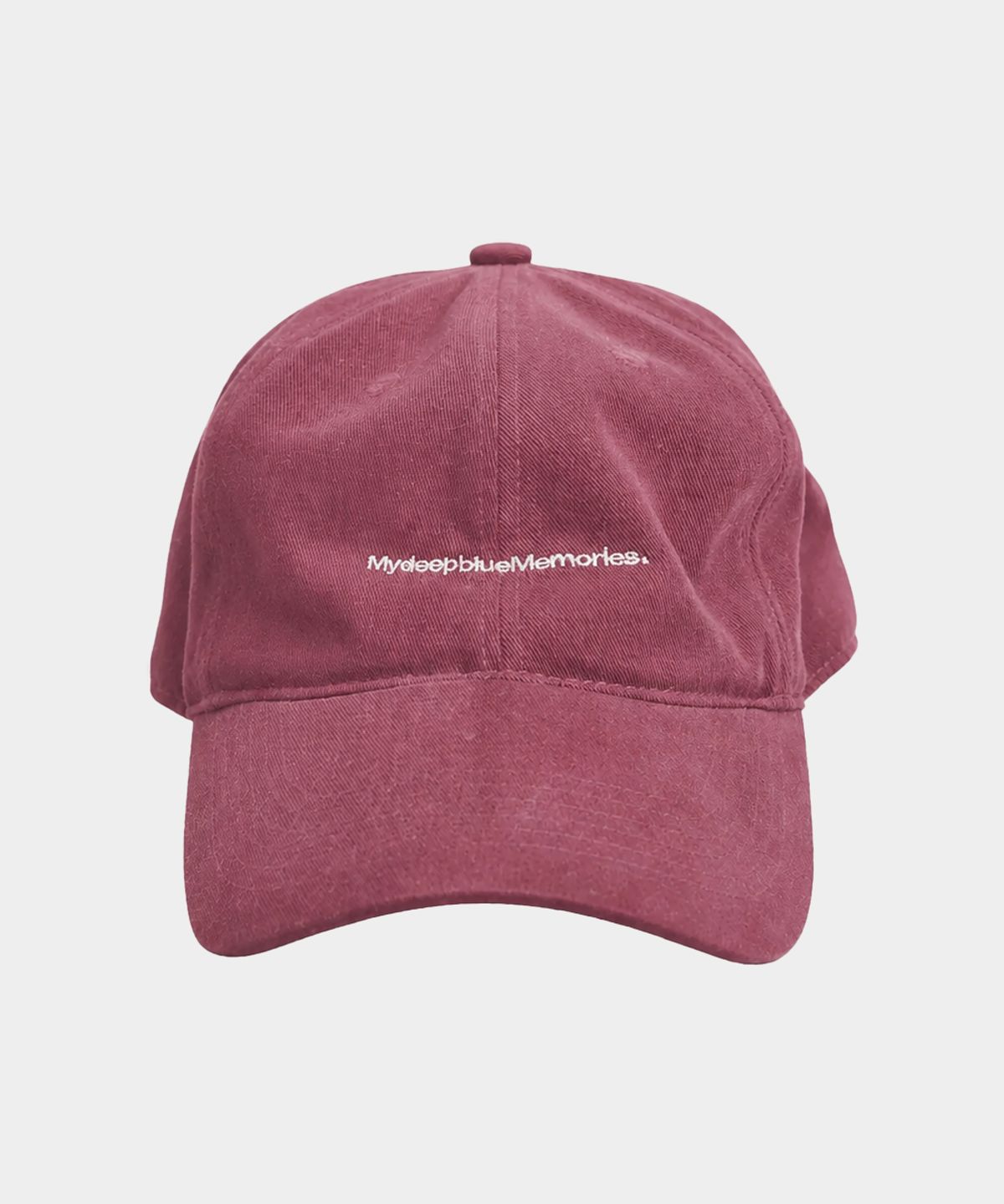 마이딥블루메모리즈(MY DEEP BLUE MEMORIES) MYDEEPBLUEMEMORIES TEXT BALL CAP (BURGUNDY)