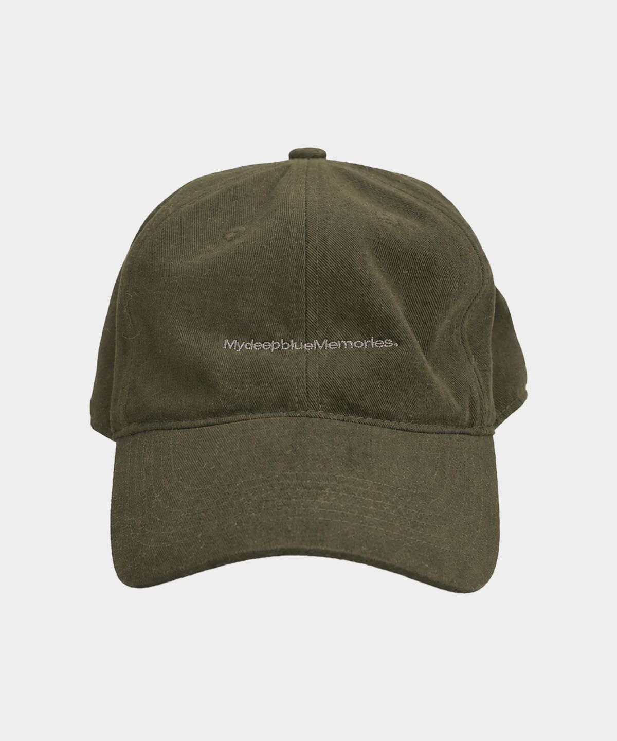 마이딥블루메모리즈(MY DEEP BLUE MEMORIES) MYDEEPBLUEMEMORIES TEXT BALL CAP (KHAKI)