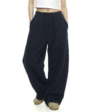 에이펀 원턱 와이드핏 팬츠 블랙