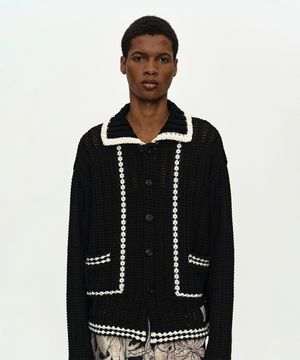 UNISEX NEW FANTASIA COLLAR CARDIGAN atb1414u(BLACK)