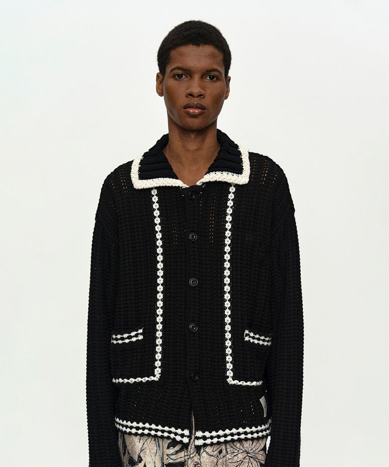 UNISEX NEW FANTASIA COLLAR CARDIGAN atb1414u(BLACK)