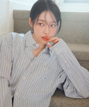 로코 포켓 린넨 셔츠 라이트블루