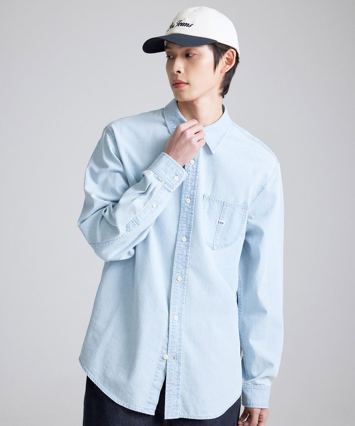 리(LEE) 로코 포켓 데님 셔츠 인디고 라이트
