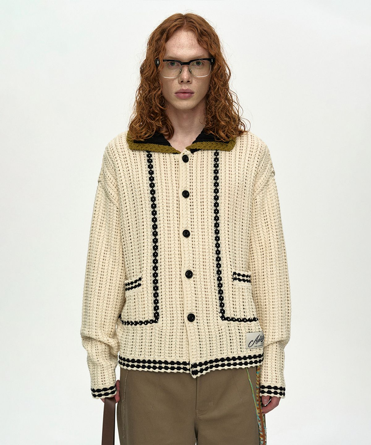 앤더슨벨(ADSB ANDERSSON BELL) UNISEX NEW FANTASIA COLLAR CARDIGAN atb1414u(ECRU)