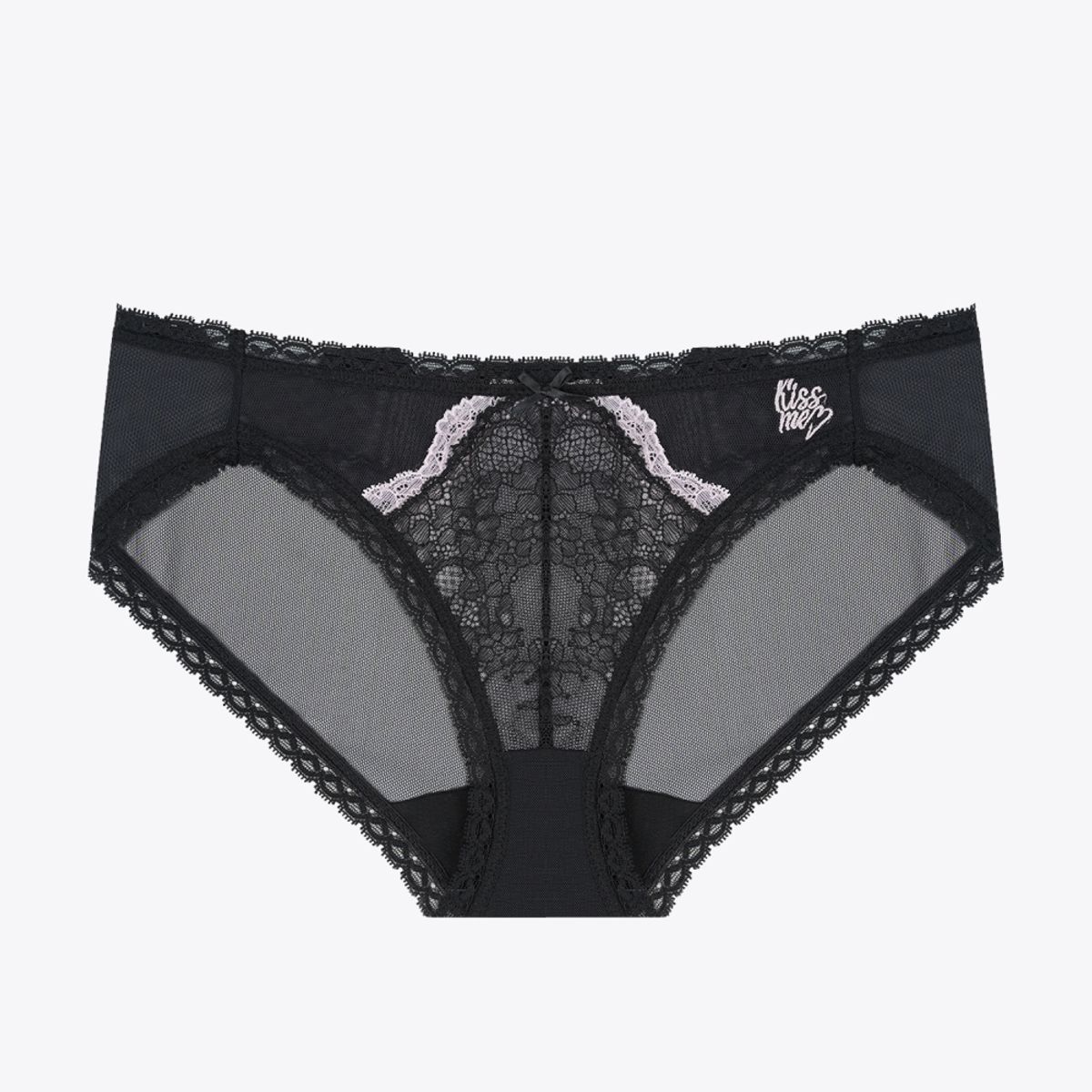 섹시쿠키(SEXY COOKIE) VALENTINE 러블리 블랙 레이스 팬티_블랙