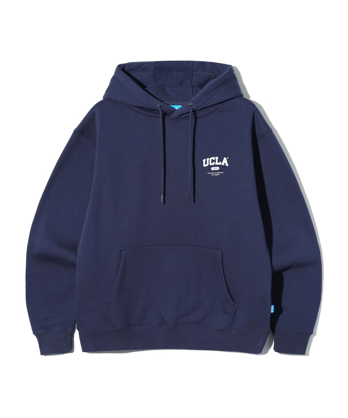유씨엘에이(UCLA) 남녀공용 UCLA 스몰로고 플리스 기모 후드티[NAVY](UC1LTK2)