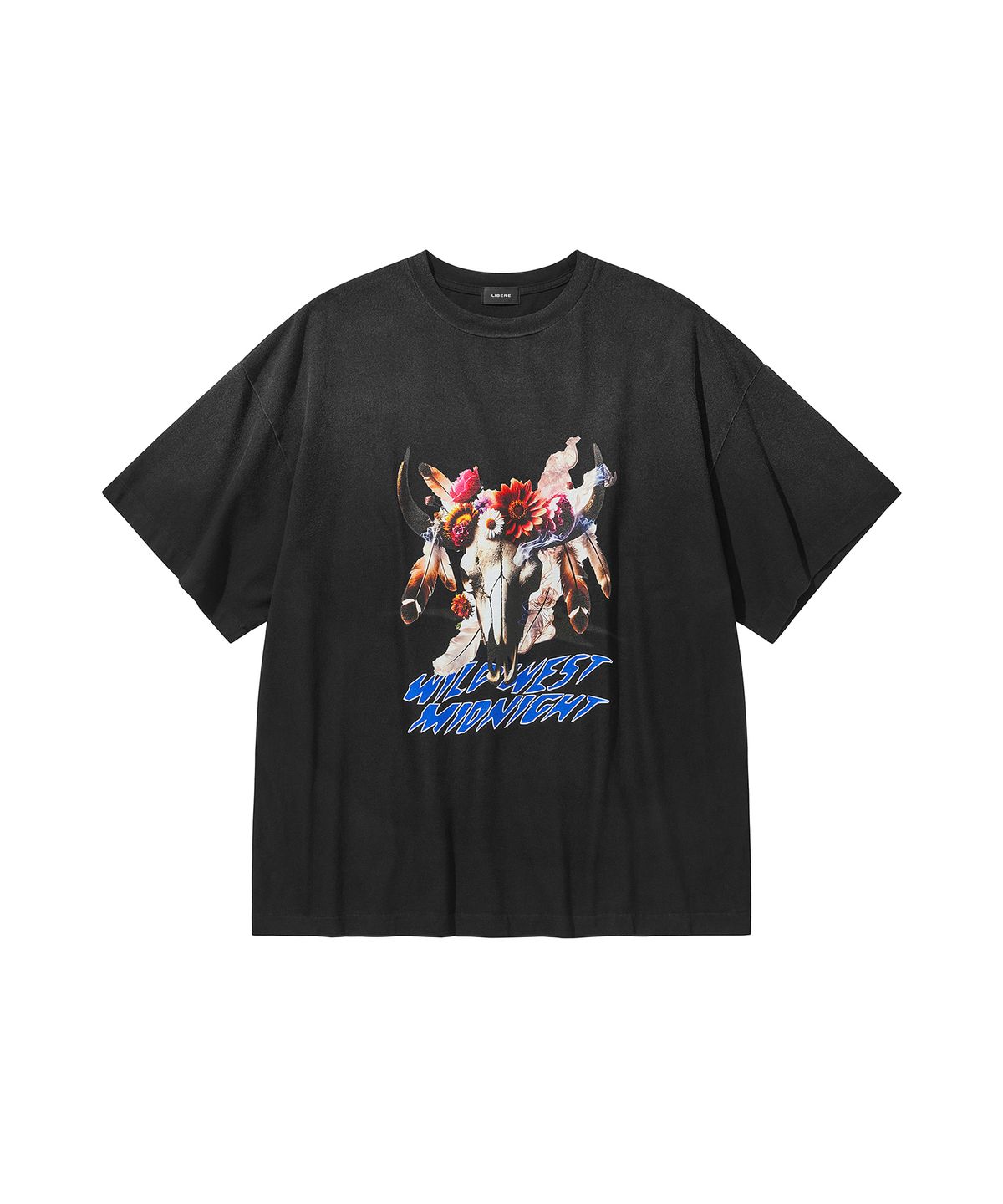 리베레(LIBERE) MIDNIGHT BISON T-SHIRTS / BLACK
