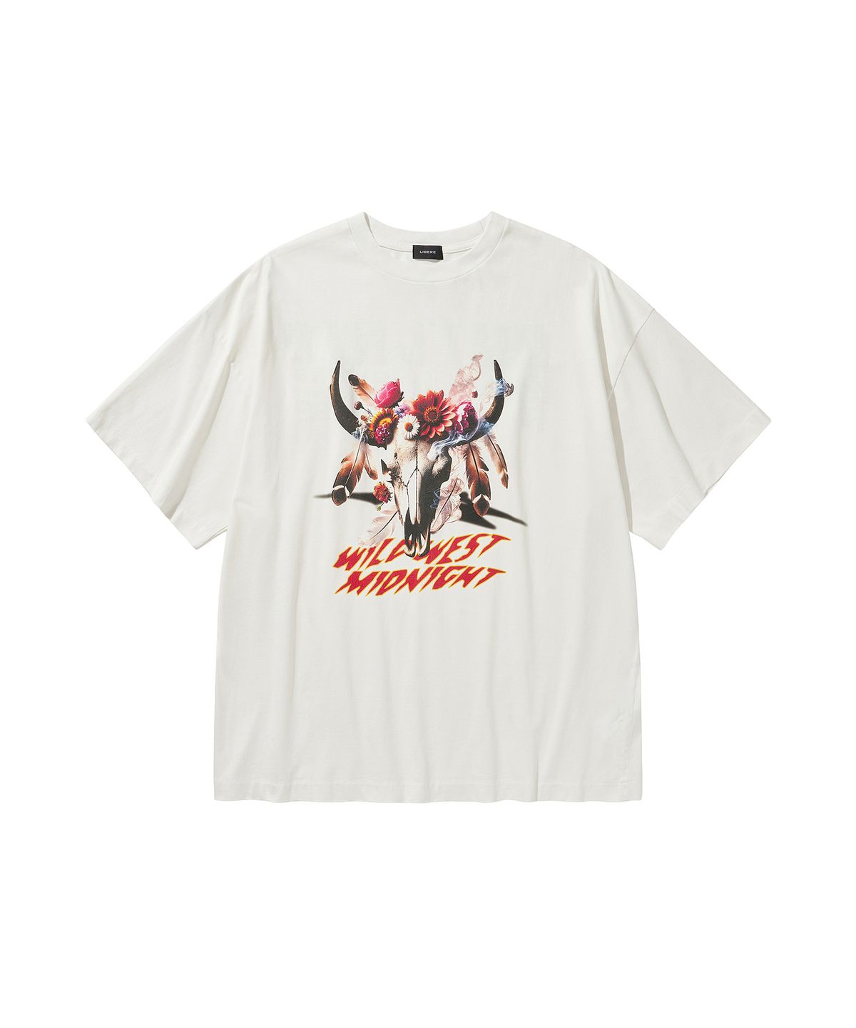 리베레(LIBERE) MIDNIGHT BISON T-SHIRTS / WHITE