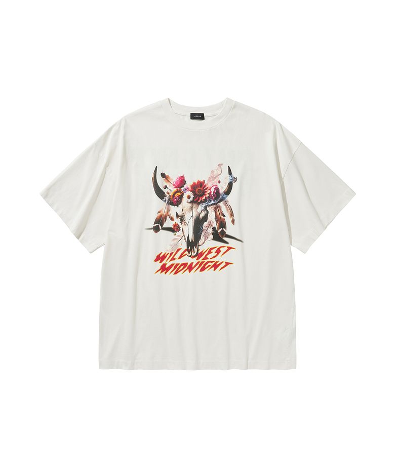 MIDNIGHT BISON T-SHIRTS / WHITE