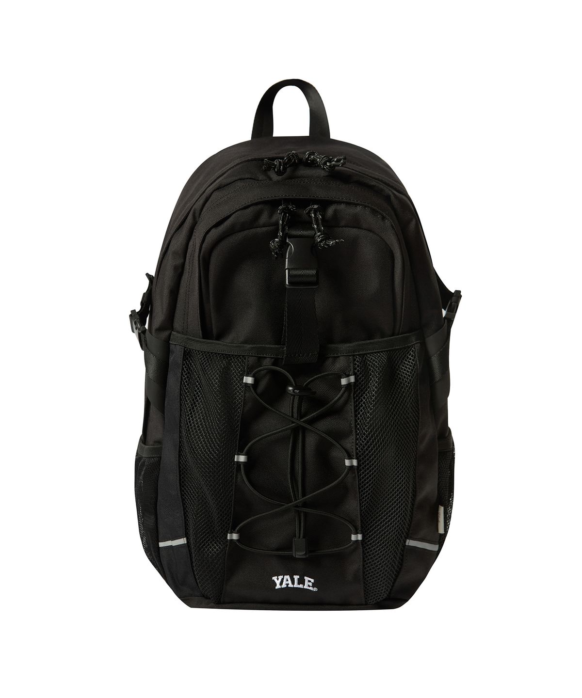 예일(YALE) 메쉬 포켓 버클 백팩_블랙