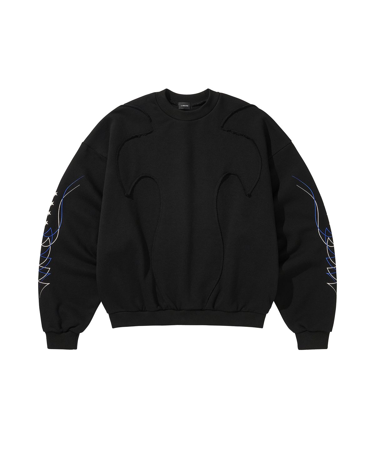 리베레(LIBERE) WESTERN FLAME CREWNECK SWEAT / BLACK
