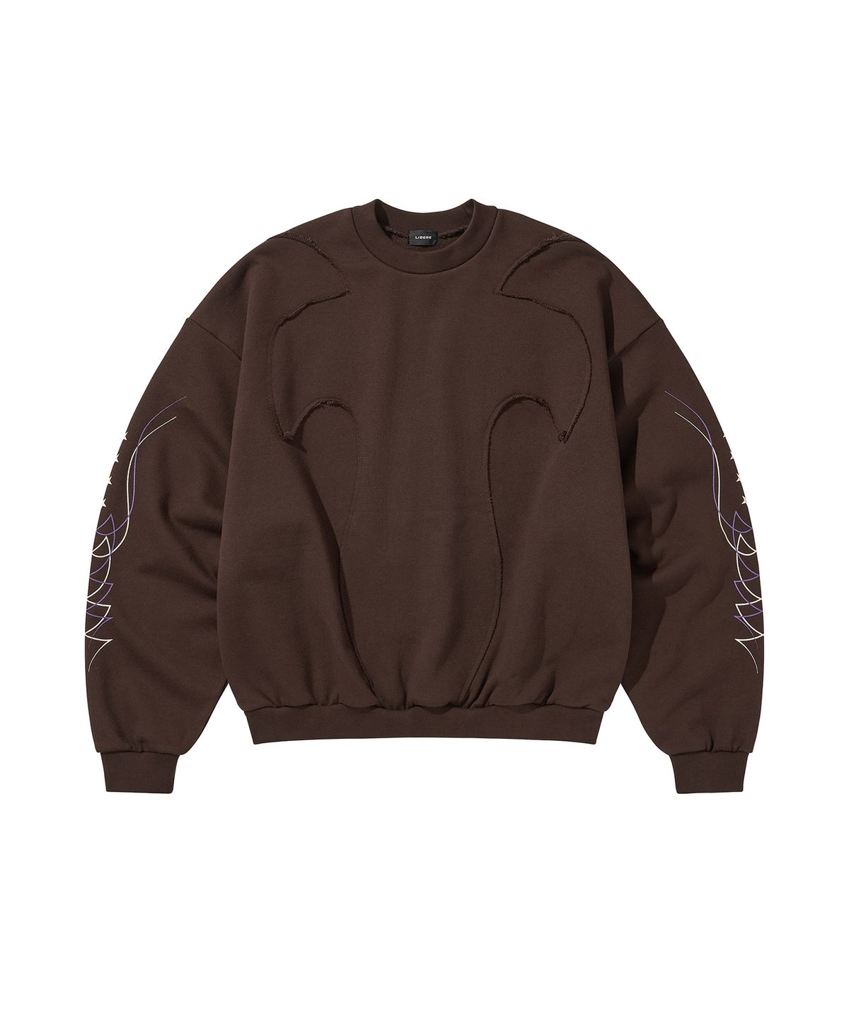 리베레(LIBERE) WESTERN FLAME CREWNECK SWEAT / BROWN
