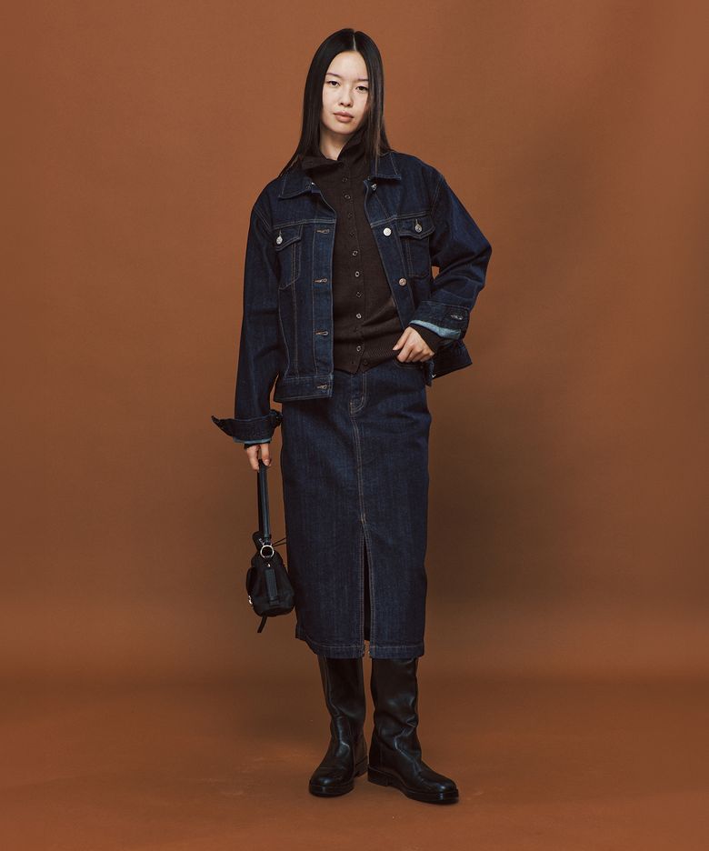 턱 셀비지 데님 자켓