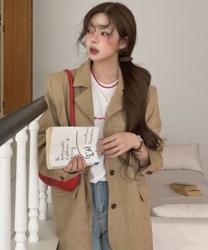 딘즈 베이직 블레이저 자켓 [스웨이드/레더]