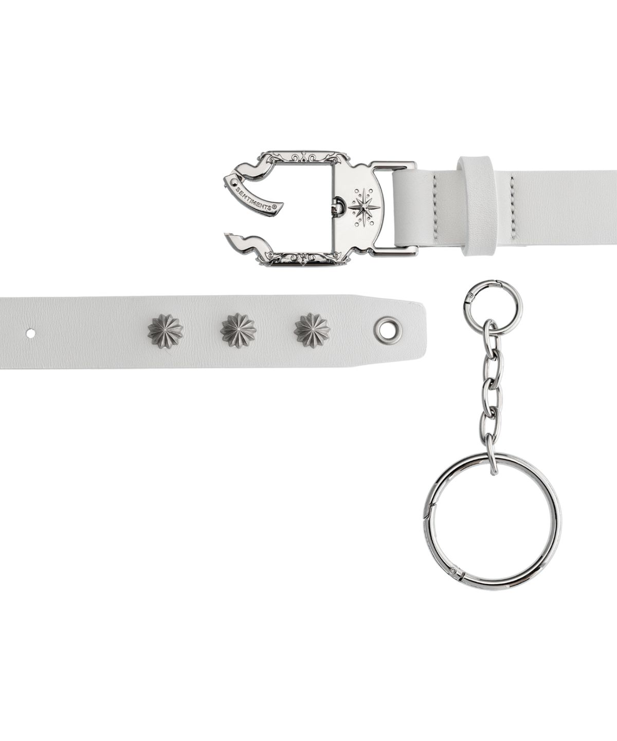 센티멍(SENTIMENTS) NO.675 [WHITE] LEATHER BELT