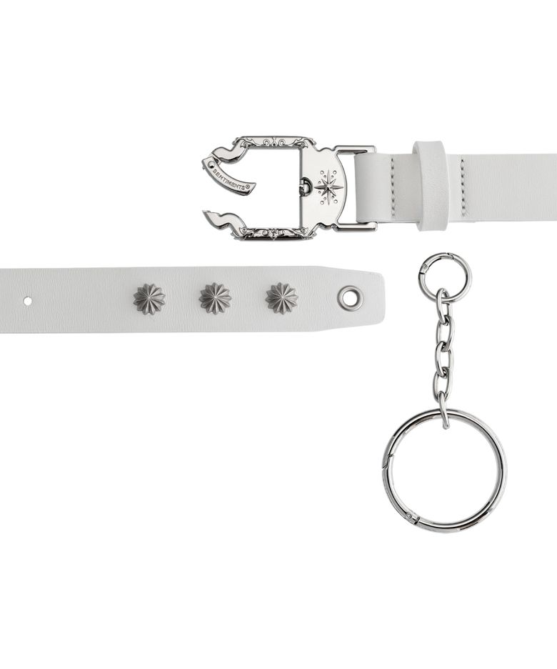 NO.675 [WHITE] LEATHER BELT