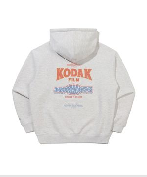 스노우 워싱 그래픽 후드 티셔츠 WHITE MELANGE