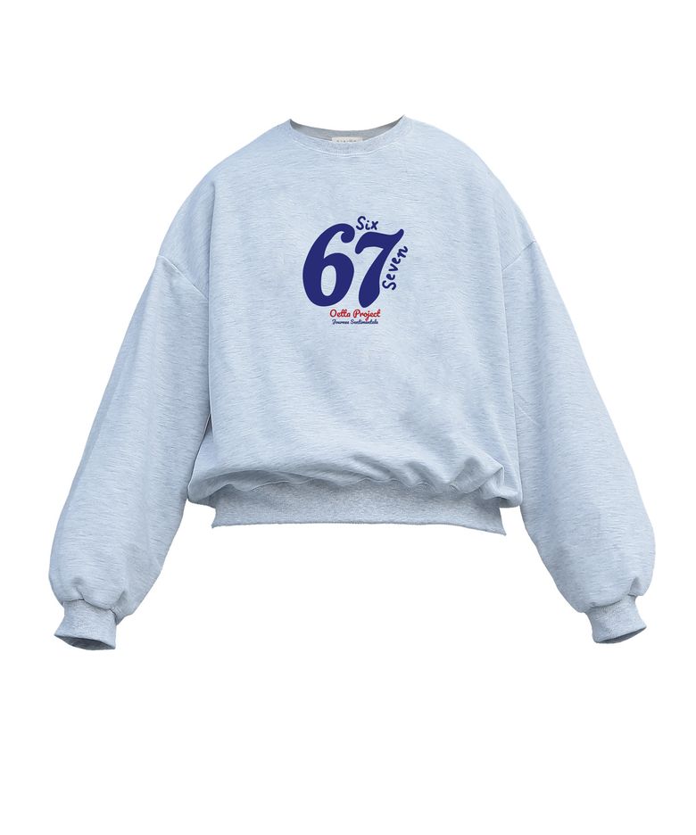 67 더블 코튼 오버숄더 벌룬핏 맨투맨