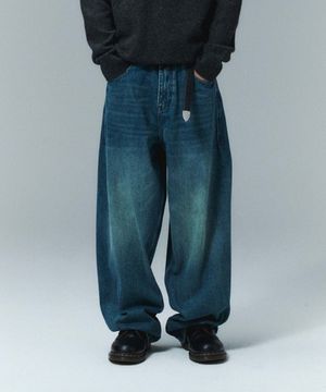 하프밴딩 데님 팬츠_BLUE