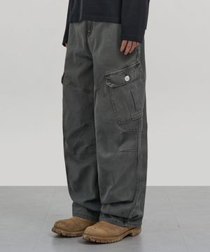 빈티지 다이드 카고 팬츠 (GREY)