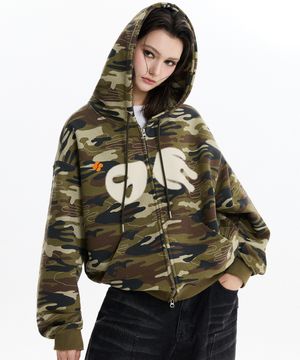 에일리언 후드 집업 카모