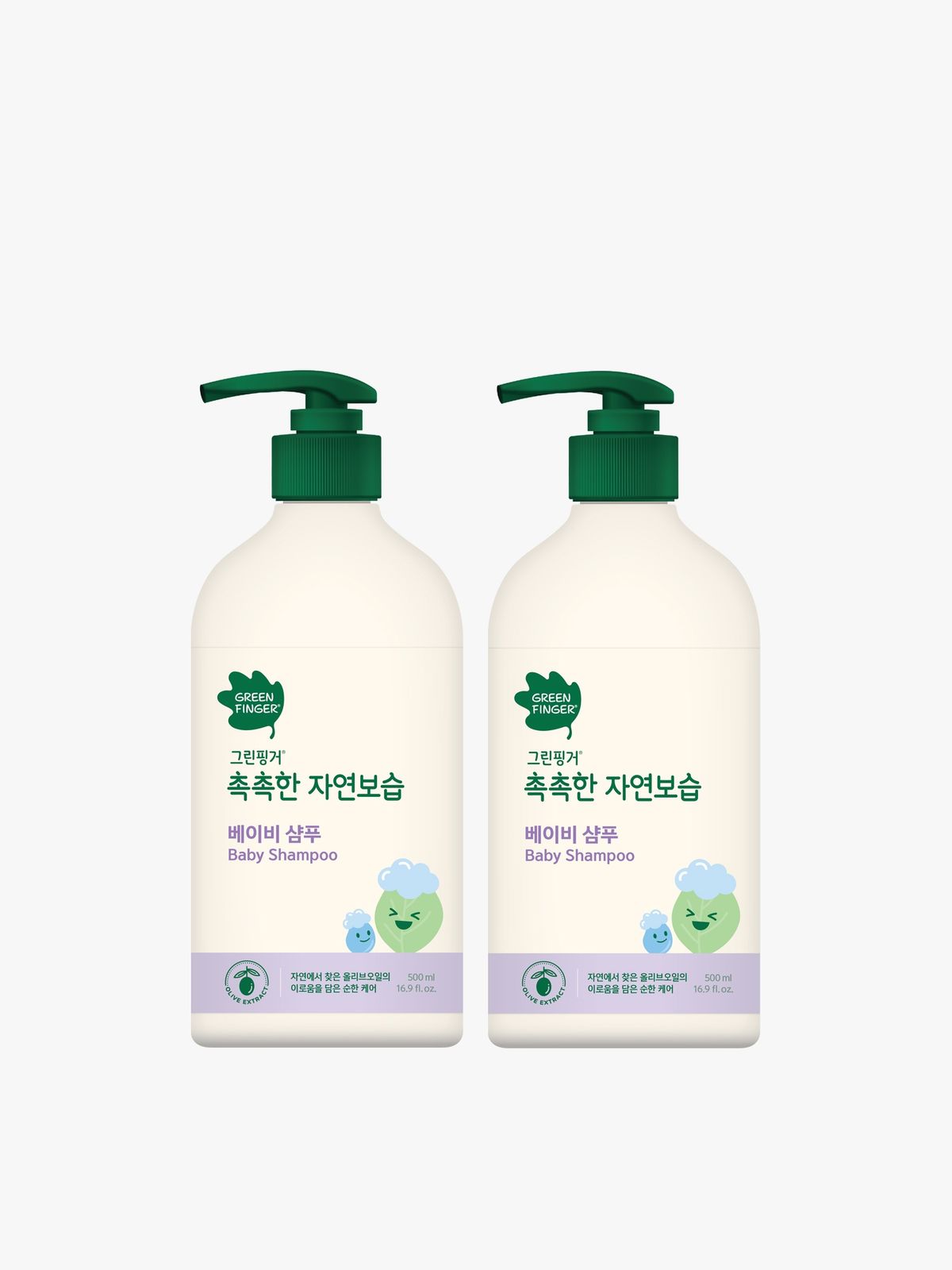 그린핑거(GREEN FINGER) 그린핑거 대용량 촉촉한 자연보습 샴푸500mlX2