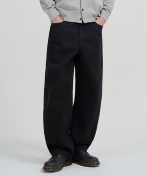 딥 커브드 데님 팬츠 (BLACK)