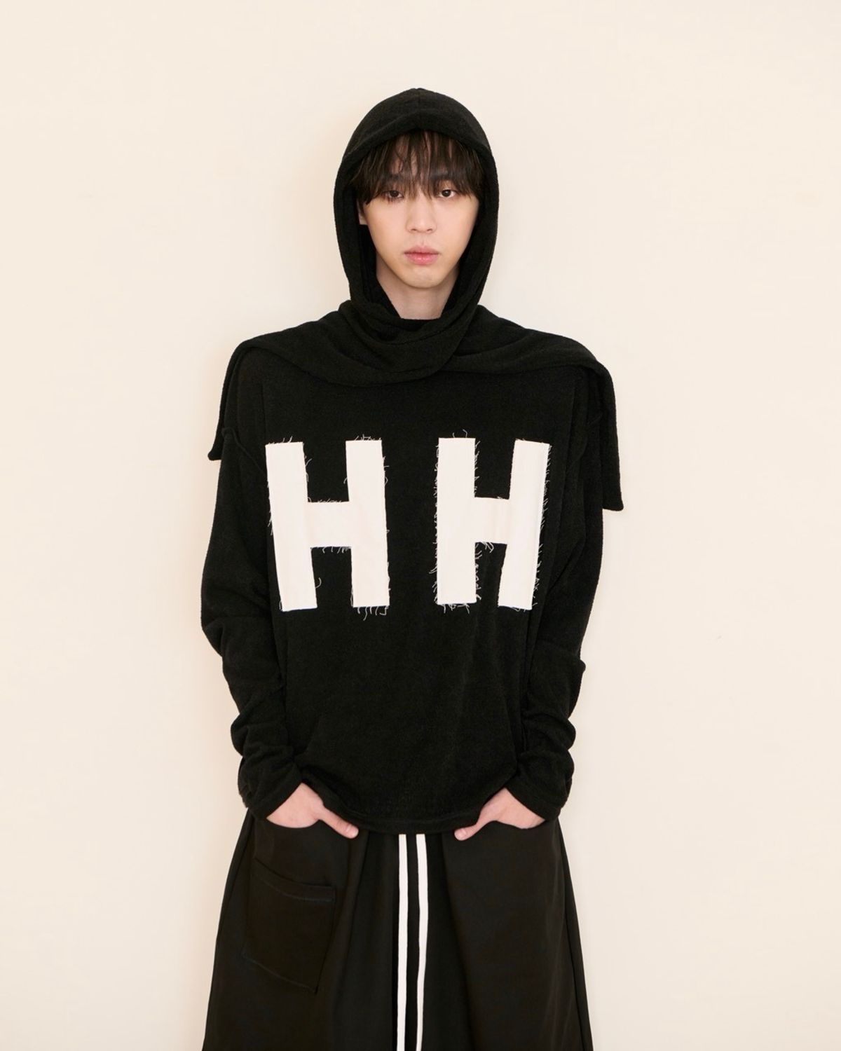 코키(COKIE) COKIE 26FW H.H HOODIE SCARF BLACK