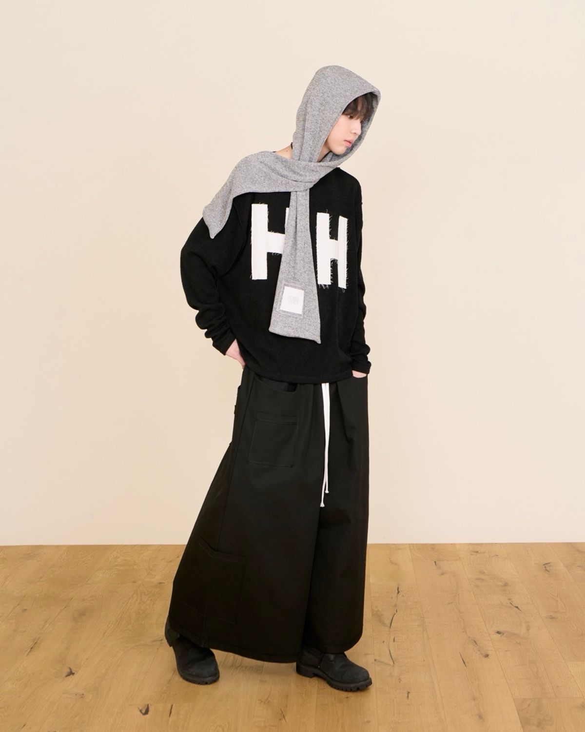 코키(COKIE) COKIE 26FW H.H HOODIE SCARF GREY