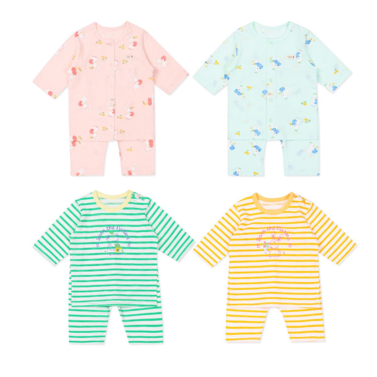 오가닉맘(ORGANICMOM) 봄 유아 7부 내의 4종 택1