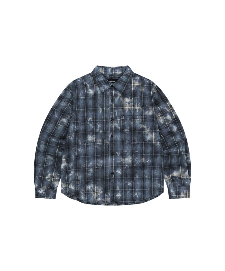 OVERDYED CHECK SHIRT INDIGO(MG2GSMW321A)