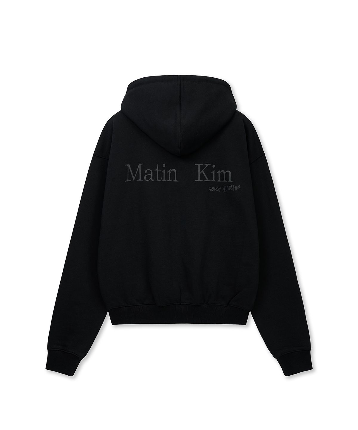 MUSINSA | MATIN KIM BACK LOGO ESSENTIAL HOODY ZIP UP IN BLACK