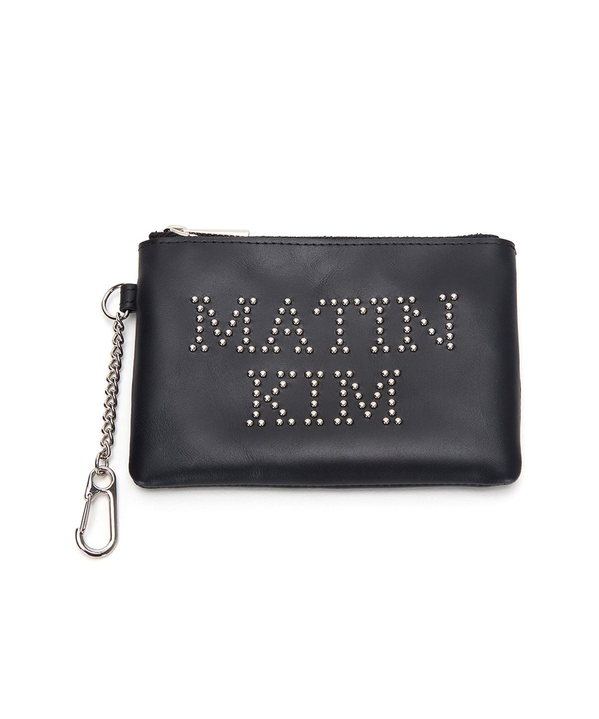 MUSINSA公式 | MATIN KIM STUD LEATHER MINI COIN WALLET IN BLACK