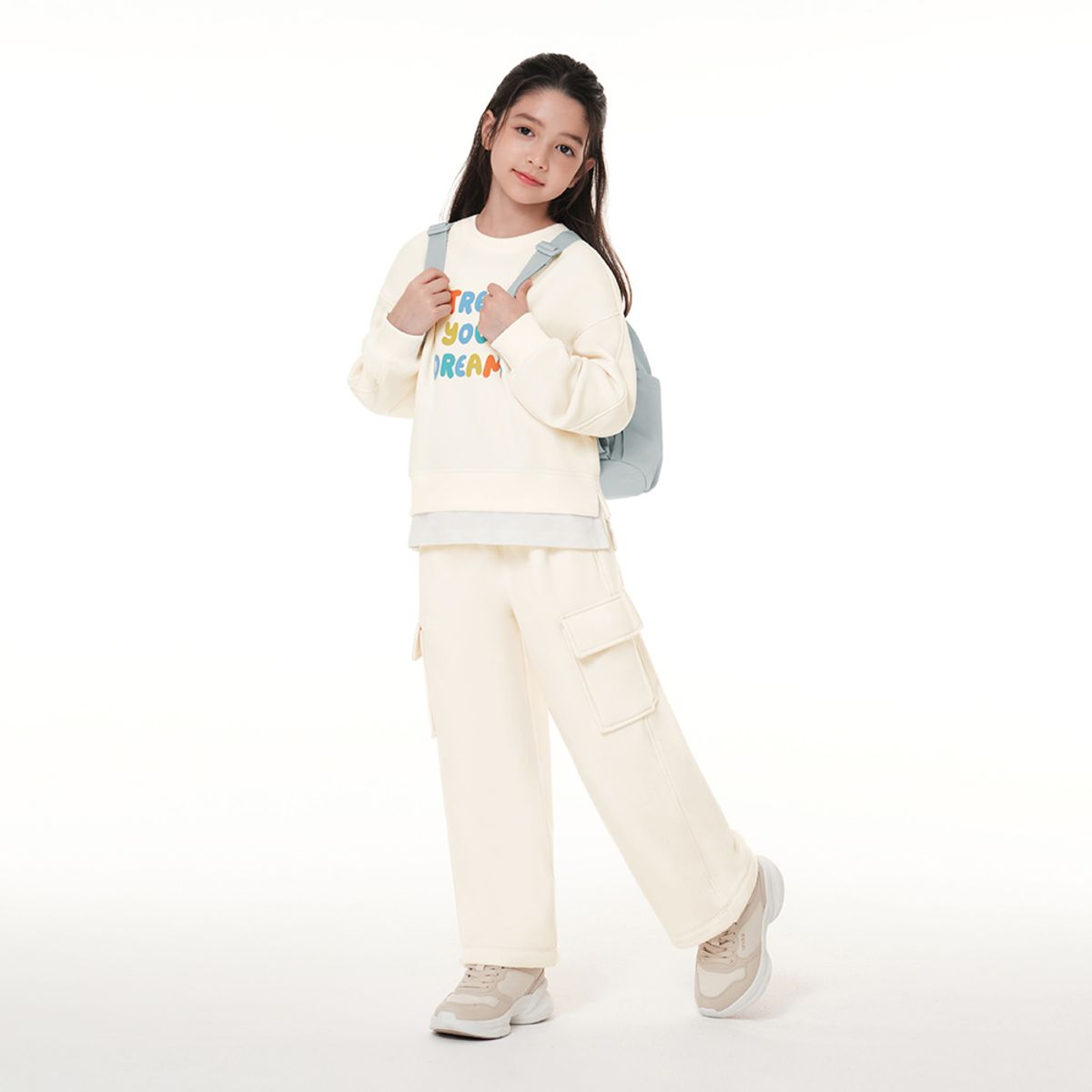 안다르 키즈(ANDAR KIDS) 키즈 마일드무스 플리스 투웨이 카고 팬츠 (여아)