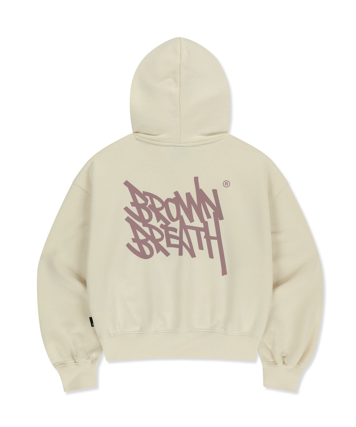 브라운브레스(BROWNBREATH) W TAG CROP HOODIE - IVORY