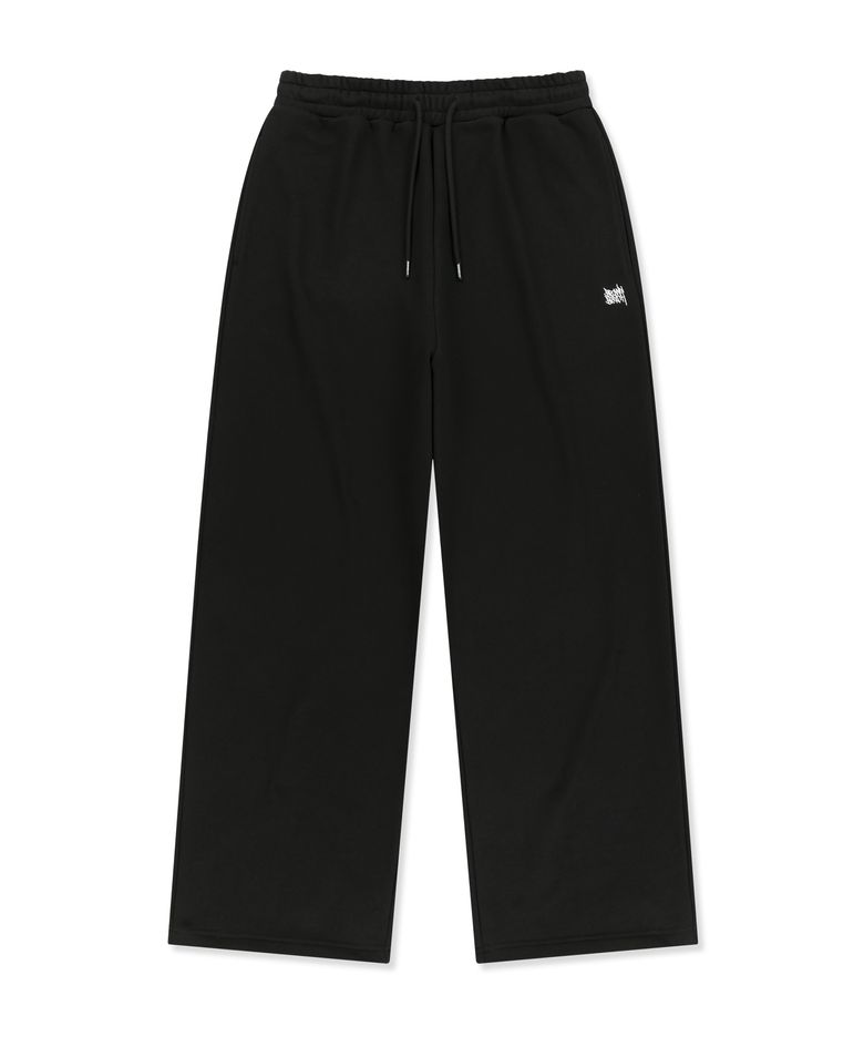 OG TAG WIDE SWEAT PANTS - BLACK