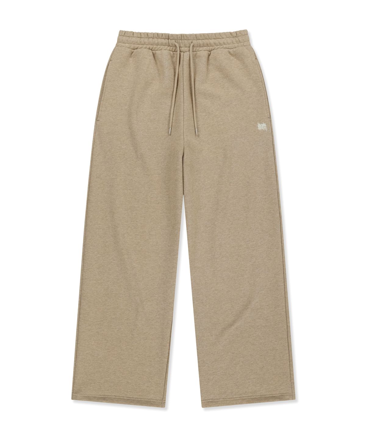 브라운브레스(BROWNBREATH) OG TAG WIDE SWEAT PANTS - MELANGE BEIGE