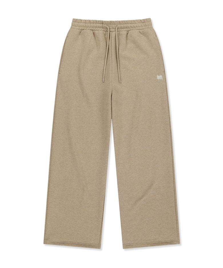 OG TAG WIDE SWEAT PANTS - MELANGE BEIGE